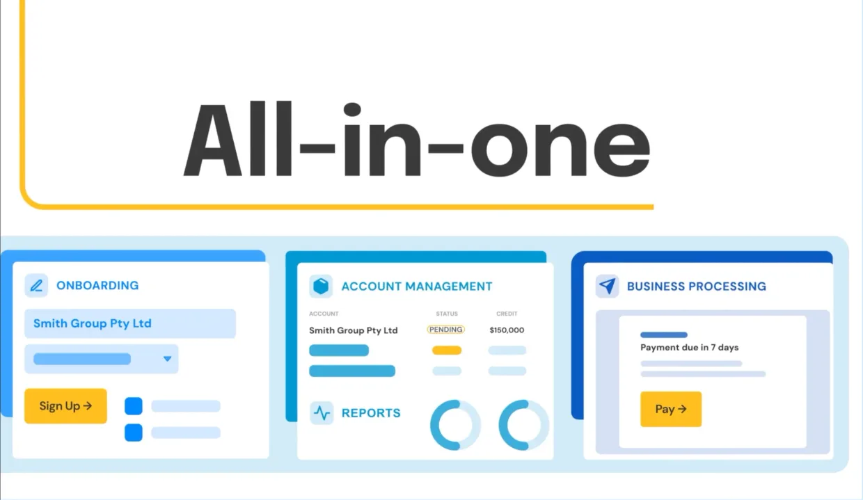All-in-one onboarding, account management and business processing